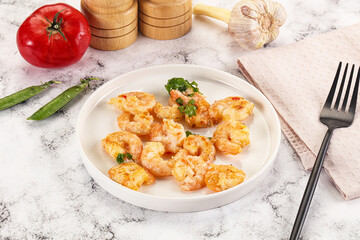Stir fried prawn in sweet and sour sauce