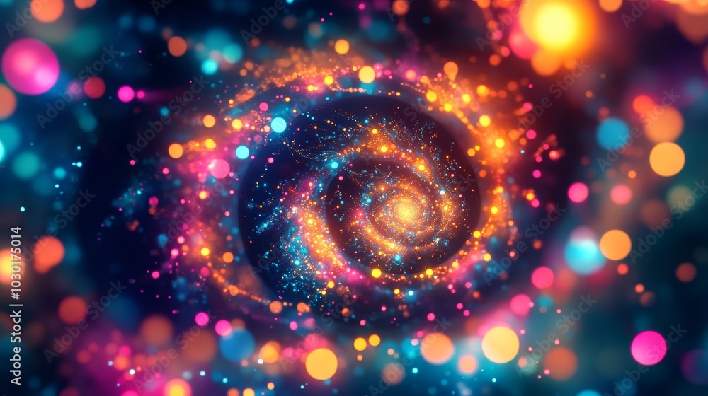 Poster concept of big data. digital neural network. stock announcement. cyberspace of the future. abstract 