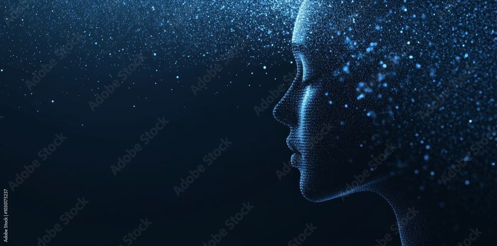 Aufkleber concept of big data and stock. machine learning and cyber mind dominance concept depicted in 3d with