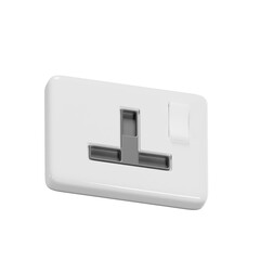 3D Modern Train Charger Socket Design