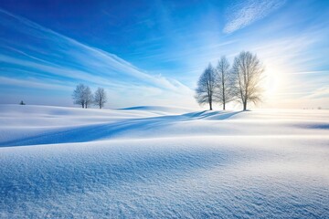 Obraz premium Minimalist white snow texture background pattern in winter landscape