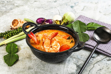 Tom Yum soup with prawn