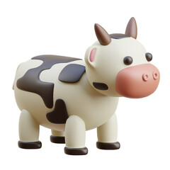 3D Cartoon Cow Figurine from The Netherlands