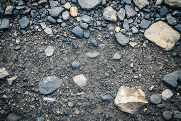 Close-Up of Gravel Road Texture