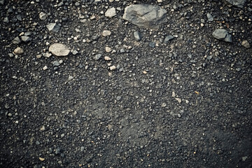 Close-Up of Gravel Road Texture