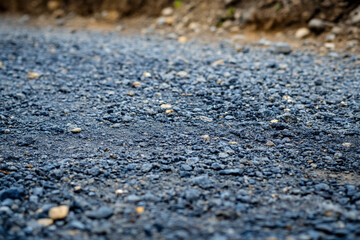 Close-Up of Gravel Road Texture