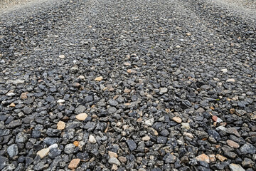 Close-Up of Gravel Road Texture