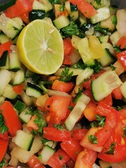 fresh tomato and cucumber salad