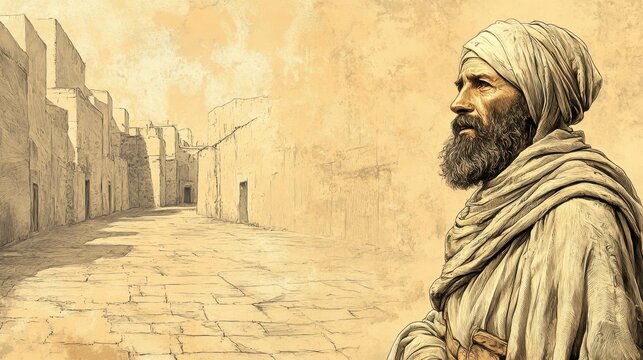 Hosea the Old Testament prophet stands in a deserted street with a face filled with passion and sorrow calling out to the people of Israel to return to God