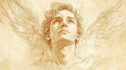 The angel speaking of the rise and fall of future empires with Daniels eyes wide with understanding and deep thought