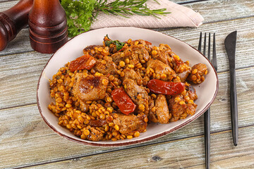 Rasted chicken meat with ptitim