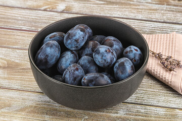 Fresh raw sweet juicy plum