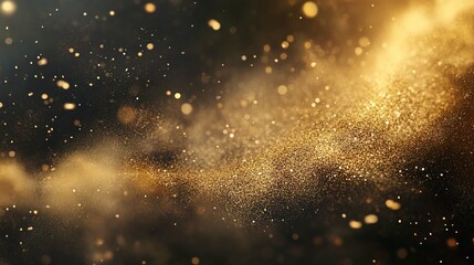 Fototapeta premium Golden particles background