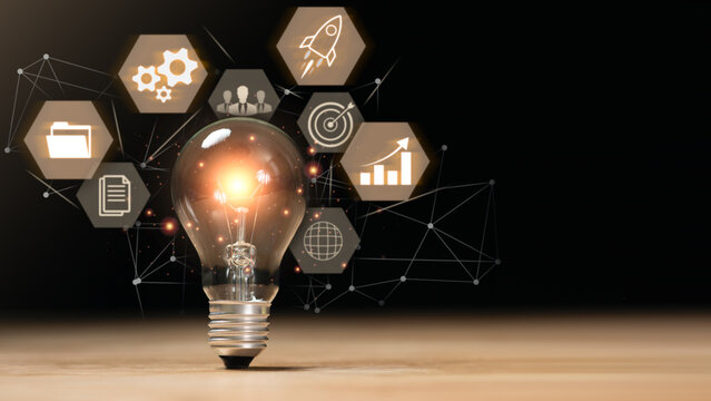 New business startups for young entrepreneurs, new business development ideas, creativity to bring technology to the next level, innovative solutions to new problems, brainstorming for future visions. - Powered by Adobe