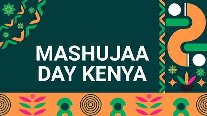 Fototapeta premium Mashujaa Day Kenya web banner design illustration 