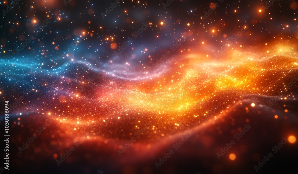 Aufkleber background with abstract fireworks and space for text