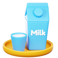 3D Milk Carton And Cup For Kids