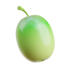 3D Green Olive UAE Traditional Cuisine Illustration