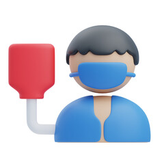 3D Blood Transfusion Patients Illustration