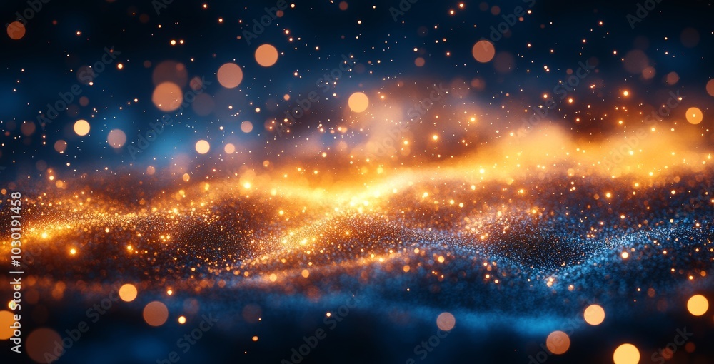 Aufkleber fireworks and bokeh in new year's eve and copy space. abstract background holiday.