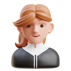 3D Cartoon Scottish Girl With Ginger Hair
