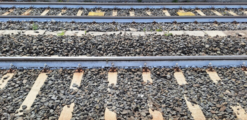 Panorama of railway tracks.