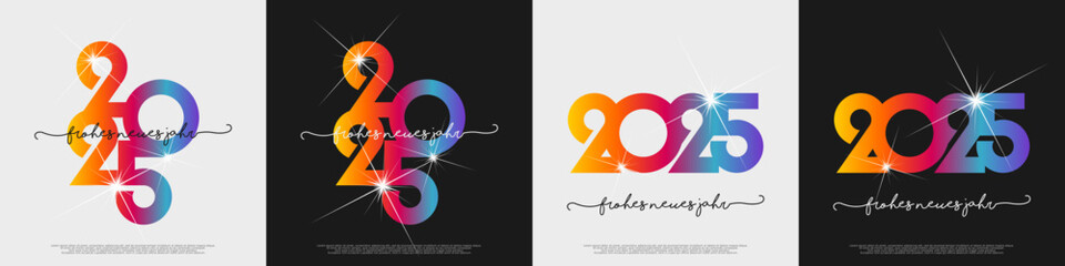 Fototapeta premium frohes neues jahr 2025