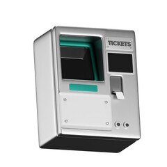 3D Train Ticket Vending Machine Model