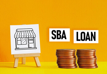 SBA loan Small Business Administration is shown using the text