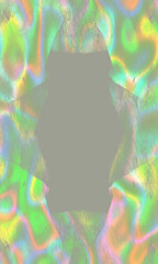 Bright neon vertical frame on beige background, place for text, halloween,banner, rainbow border.