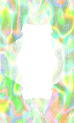 Bright vertical rainbow frame on white background, place for text, halloween, banner, rainbow border. Christmas lights.