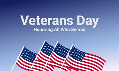 Veterans Day Celebration Template Design.