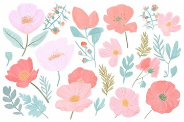 Flower backgrounds pattern drawing.