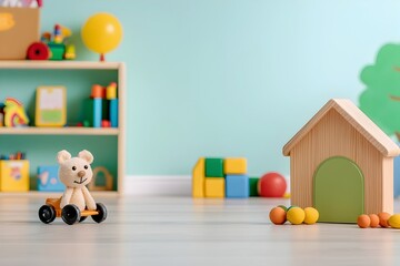 Cozy and Colorful Children's Playroom with Toys and Furniture