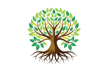 Obraz premium Tree Roots vector illustration, Tree Roots vector 