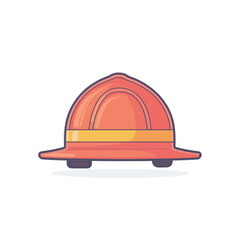 firefighter hat or head protection, vector illustration
