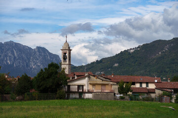 Fototapeta premium Bartesate, old village along the road to Colle Brianza, Italy