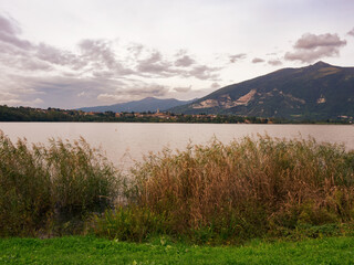 Lake of Annone near Oggiono, Italy