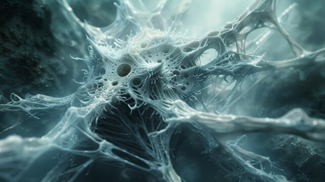 A close-up of a strange, alien creature antenna, revealing delicate, sensory organs.
