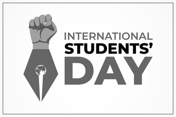 Vector illustration of International Students' Day social media template