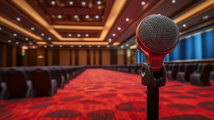 PPP funds helping a local event planning company pivot to virtual events and thrive Stock Photo with side copy space