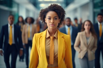 Young African business woman blazer office adult.