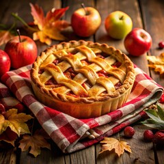 apple pie with apples and cinnamon