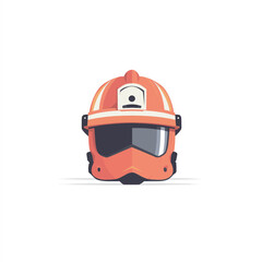 firefighter hat or head protection, vector illustration