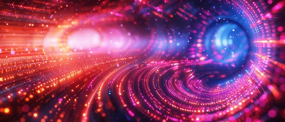 Obraz premium Vibrant Abstract Digital Hologram Background