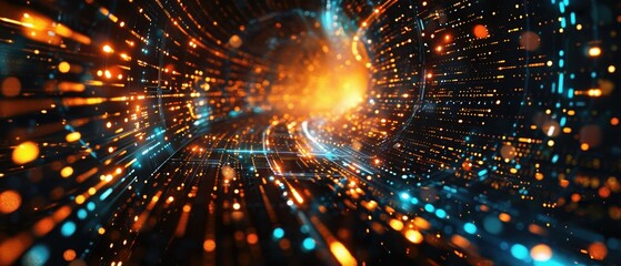 Fototapeta premium High-Resolution Holographic Light Effects Background