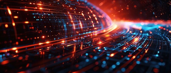 Obraz premium Futuristic Holographic Artistic Representation