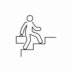 success stairs up icon sign vector
