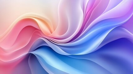 Abstract Pastel Dream 3D Background with Flowing, Organic Shapes and a Soft, Serene Glow