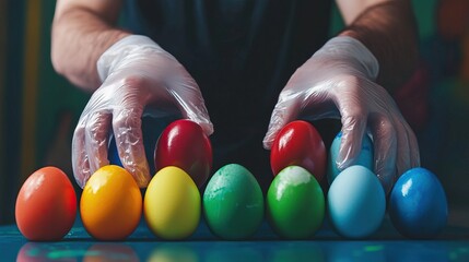 Easter Egg Decoration in Gloves